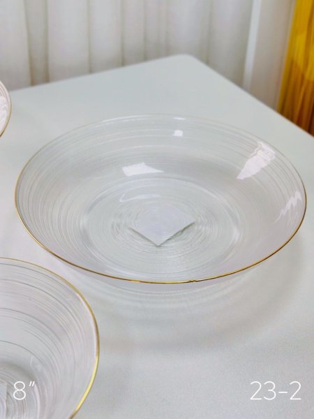 صحن غميق حز ذهبي8انش