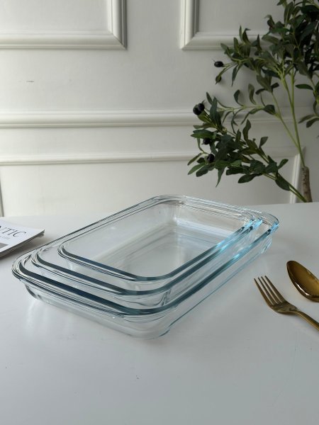 طقم بايركس مستطيل 3 قطع