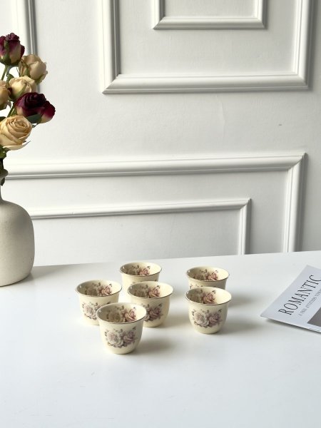 طقم /6 فناجين ساده انجليزي