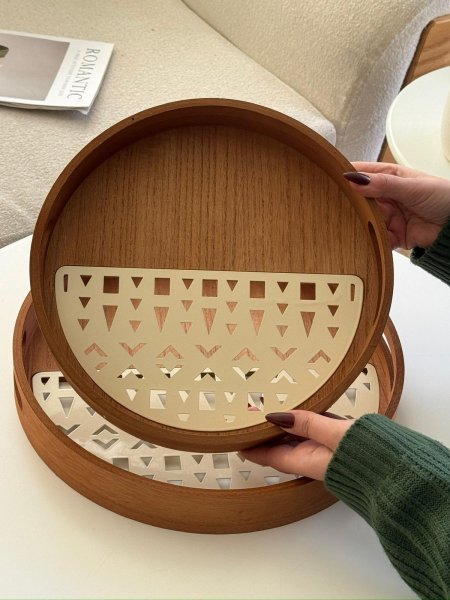 طقم صواني مدور