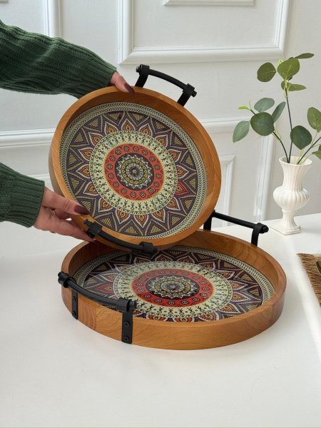 طقم صواني خشب