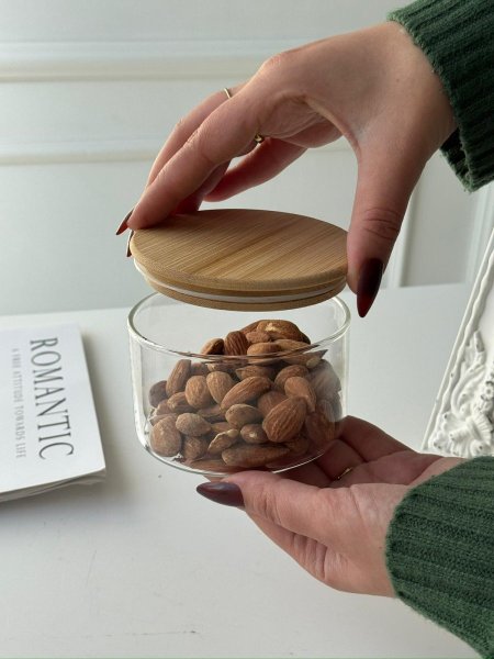 مرتبان قزاز غطاء بامبو