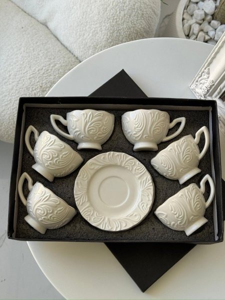 فناجين شاي 6+6 بورسلان