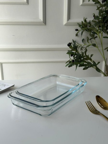 طقم بايركس مستطيل 2 قطعه