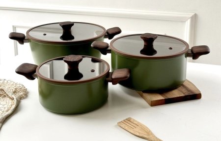 طنجرة بريما جرانيت يد بامبو اخضر