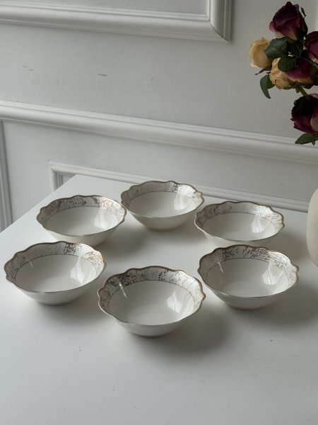 طقم  6 صحون مكسرات نقشه