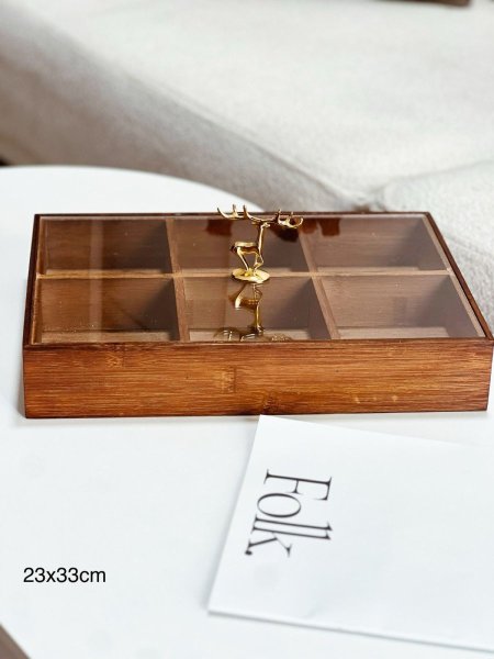 مضيفه مستطيل /6 خشبي محروق