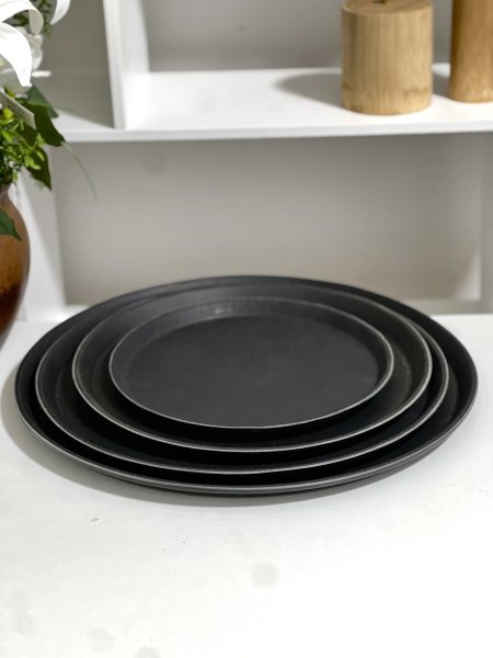 صينيه جلد مدور