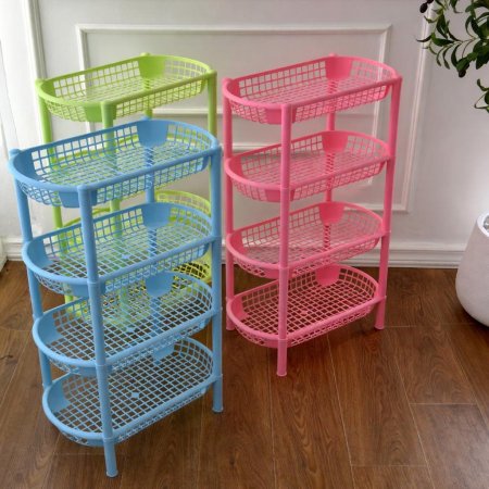 ستاند بلاستيك 4 طبقات متعددة الاستخدام (47*28*72 سم)