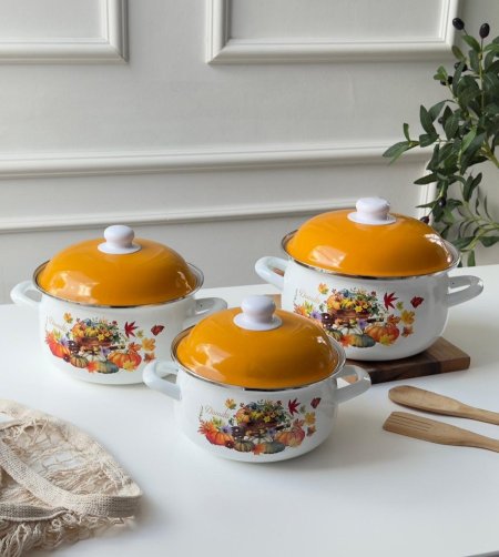 طقم طناجر توتيا مورد 3 قطع (18-20-22سم)