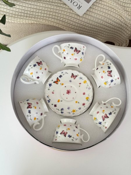 فناجين شاي 6+ 6 بورسلان