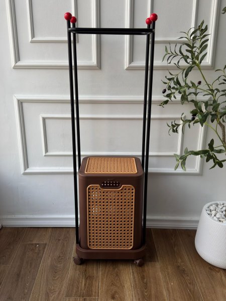 سلة غسيل + علاقه ملابس 39*35*135 سم