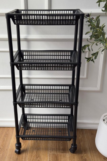 ستاند بلاستيك 4 طبقات متعددة الاستخدام (50*36*95 سم)