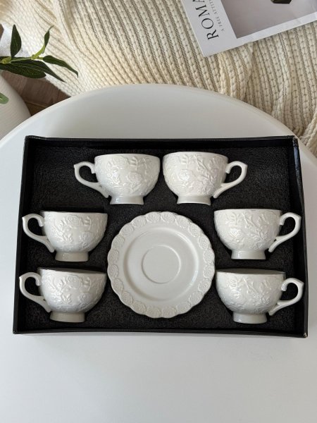 فناجين شاي 6+6 بورسلان