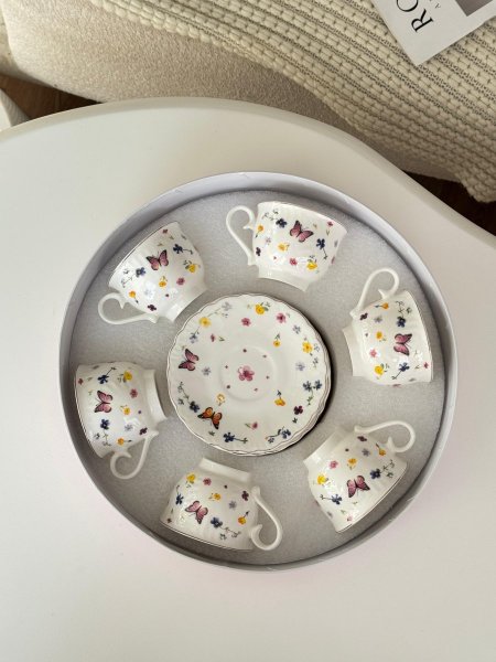 فناجين قهوه 6+ 6 بورسلان