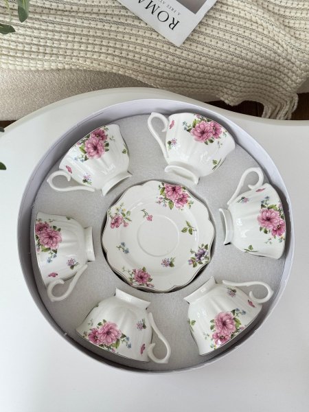 فناجين شاي 6+6 بورسلان