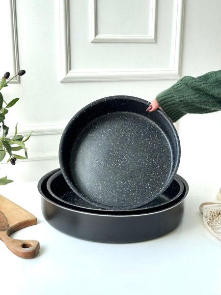 طقم دباسي جرانيت اسود مط