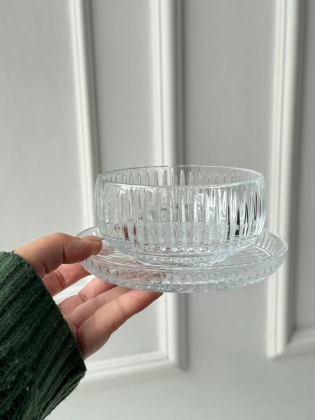 6 صحون مكسرات + 6 صحون سفح محزز مبزر