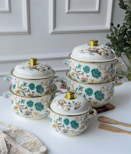 طقم طناجر توتيا مورد 5 قطع (18cm-26cm)