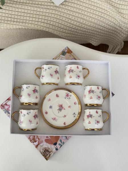 فناجين قهوه 6+ 6 بورسلان