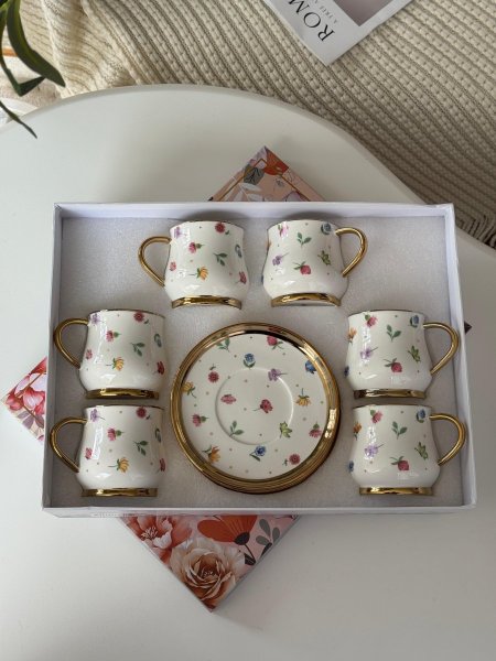 فناجين شاي 6+6 بورسلان