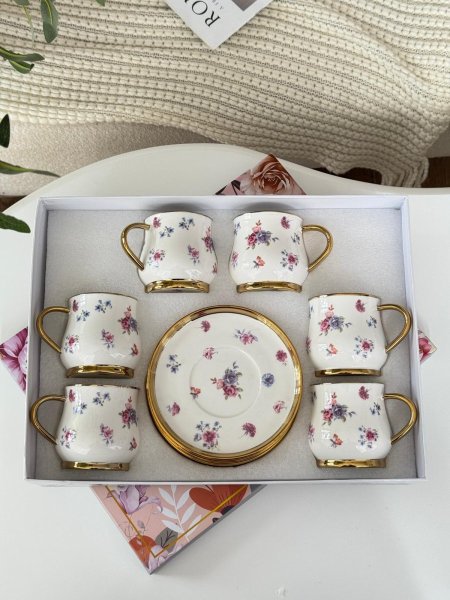 فناجين شاي 6+ 6 بورسلان