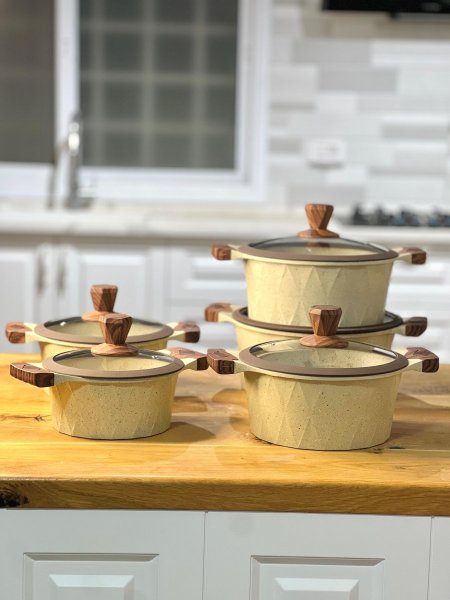 طقم طناجر دبابه 5قطع