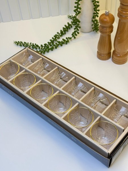 فناحين ساده/12 شفاف حز ذهبي