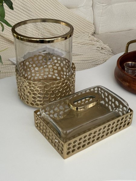 سطل + علبه محارم هندي (21*27سم)