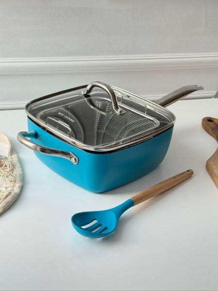 (24 سم)BEST COOKING طنجرة شبس مع مغرفه + مصفاه