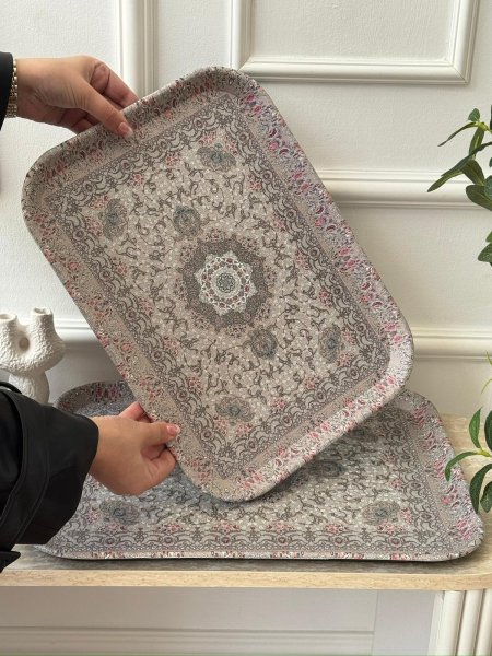 صنيه مغربي بلاستك مستطيل (45*35/ 40*30 سم)