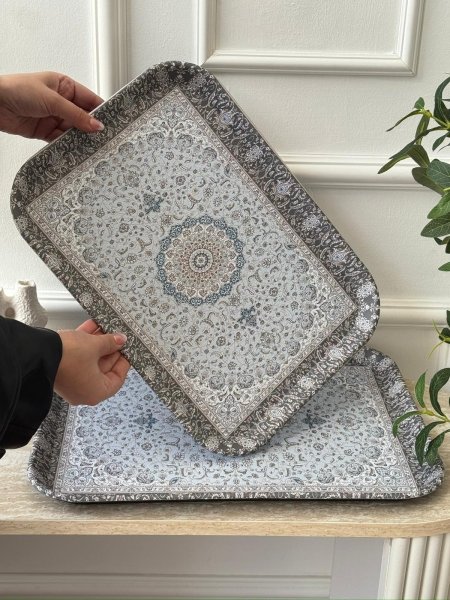 صنيه مغربي بلاستك مستطيل (45*35/ 40*30 سم)