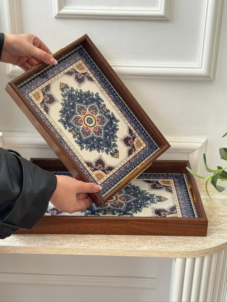 طقم صواني قطعتين (40*27/33*23 سم)