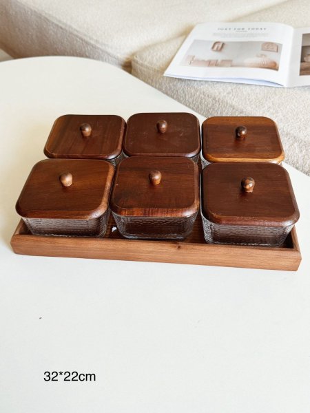 صحون مكسرات/6 مع ستاند