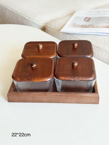 صحون مكسرات/4 مع ستاند