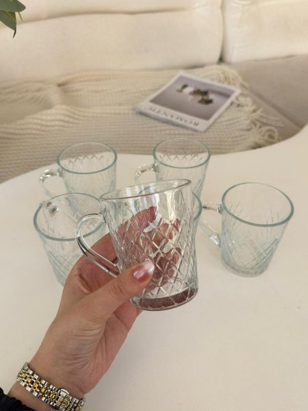 طقم كاسات شاي/6 روبي
