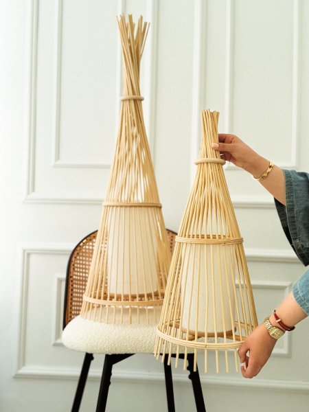 طقم فانوس قش مخروط/2