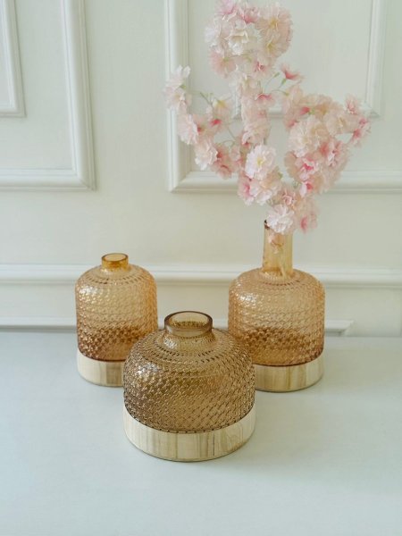 طقم تحف3قطع قاعده بامبو