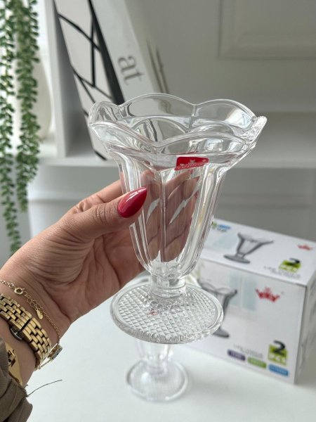 6 كاسات بوظه زجاج