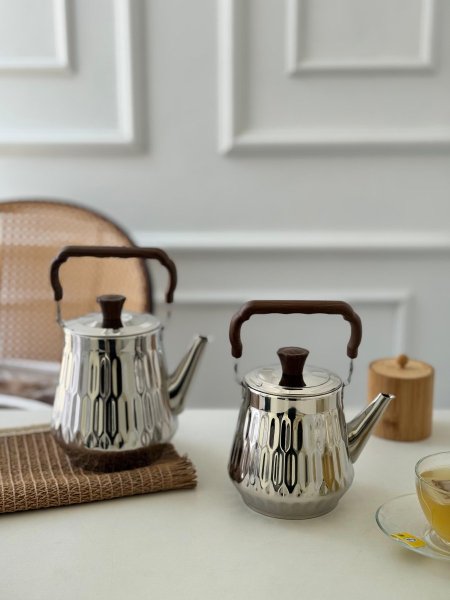 ابريق شاي سلفر يد بامبو