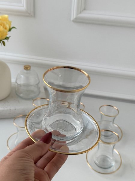 طقم قرفه 6+6 مع سكريه تركي