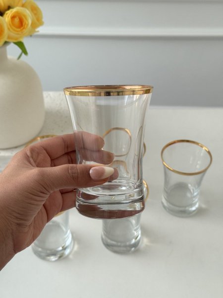 كاسات عصير حز ذهبي /3