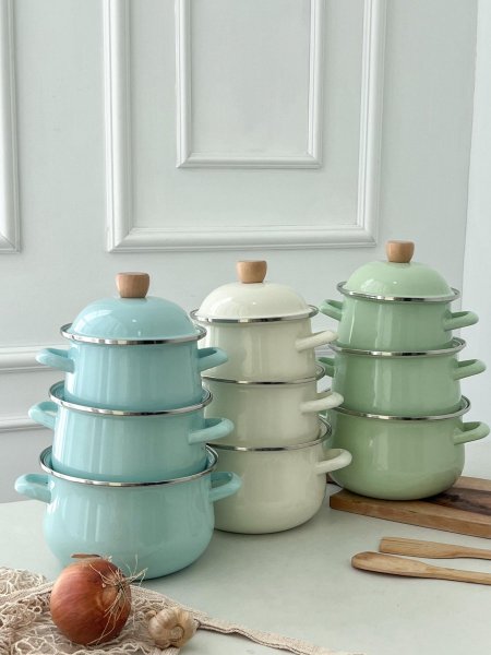 طقم طناجر توتيا/3 ملون