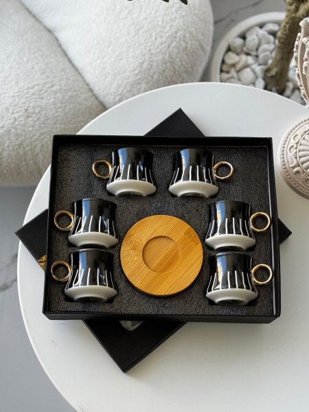 فناجين قهوه 6+6 صحون بامبو