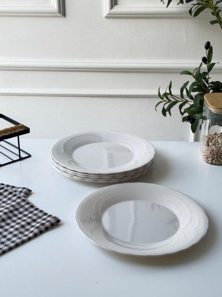 صحن مدور مضلع 10 انش ملس/6