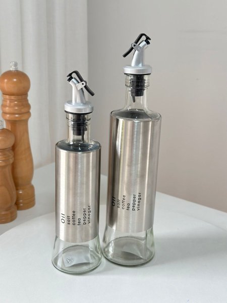 قنيه زيت زجاج+ستانلس