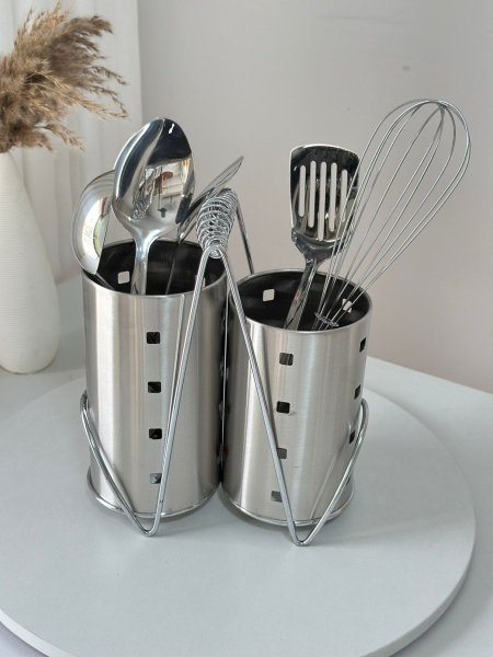 حماله مغارف+معالق ستانلس