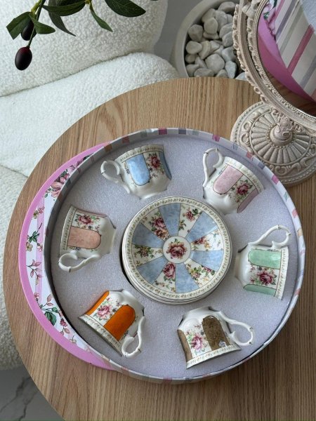 فناجين قهون 6+6 مورد بورسلان